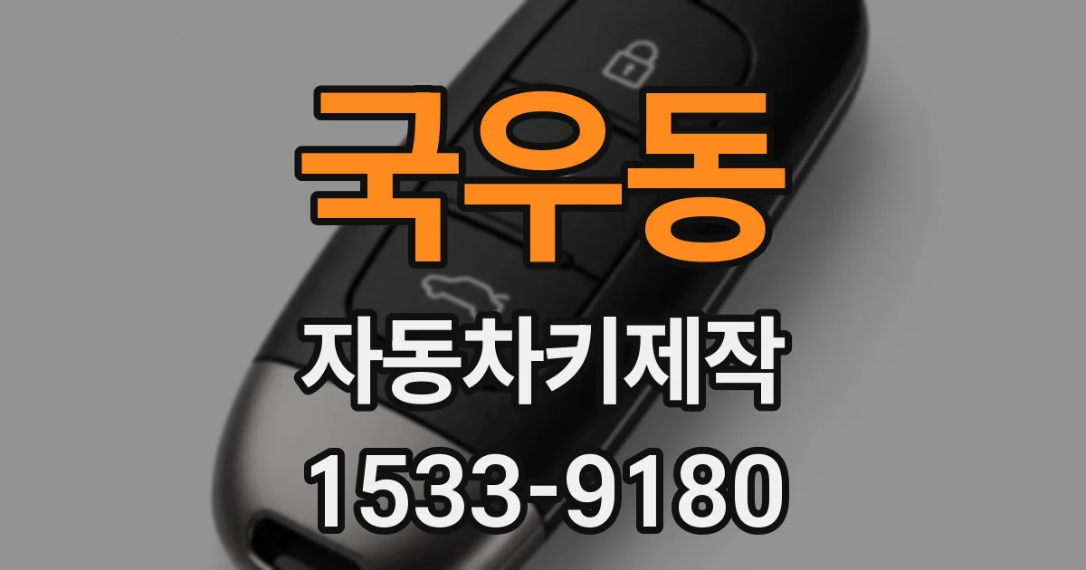 국우동 자동차키제작
