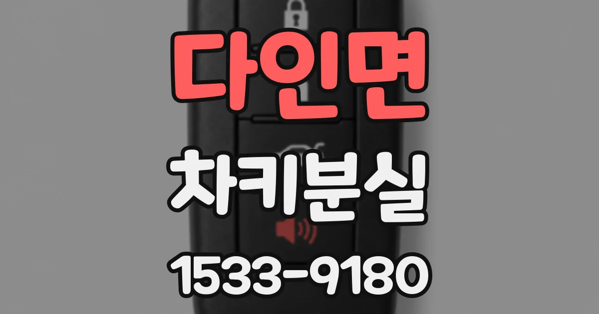 다인면 차키분실