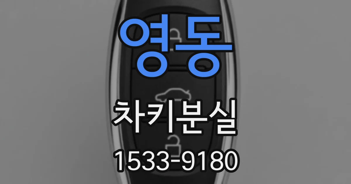 영동 차키분실