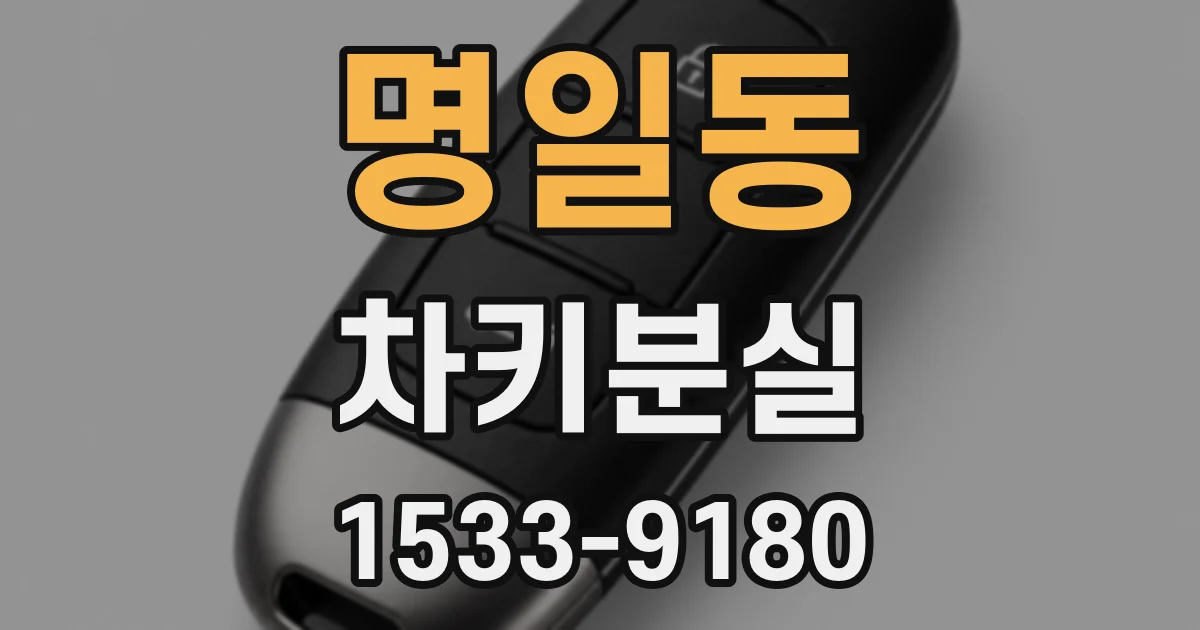 명일동 차키분실