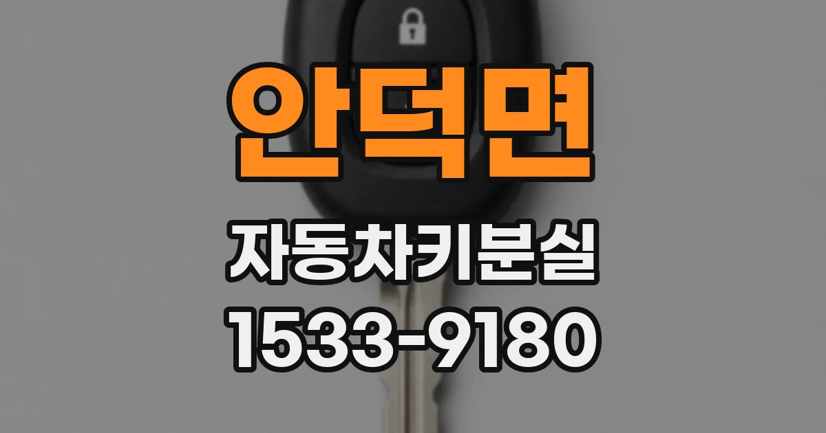 안덕면 자동차키분실