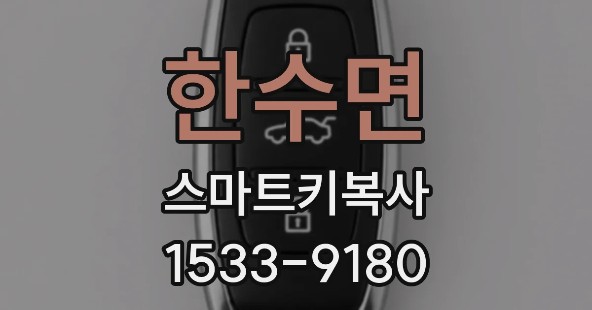 한수면 스마트키복사