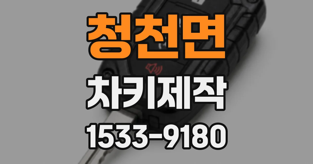 청천면 차키제작
