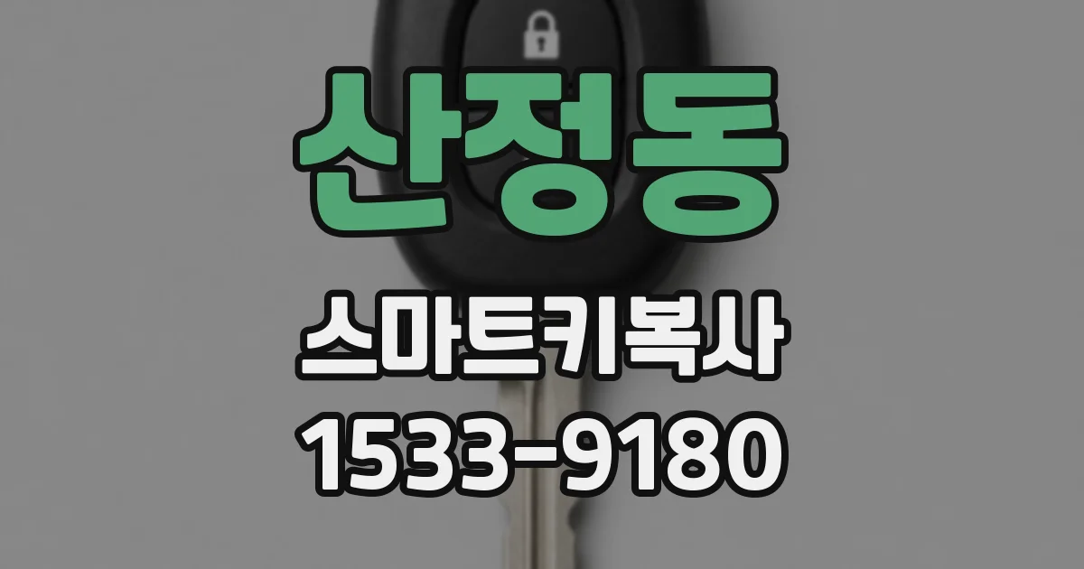 산정동 스마트키복사