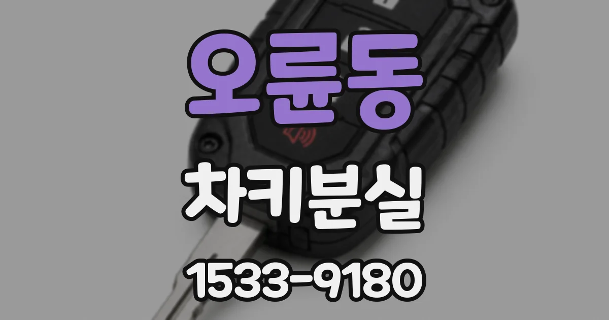 오륜동 차키분실