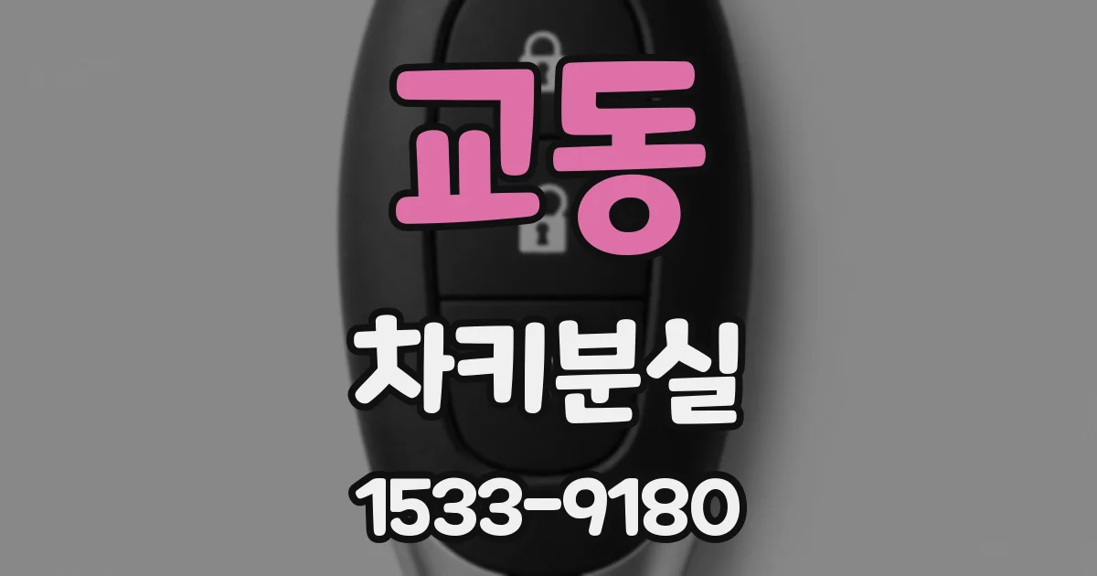 교동 차키분실