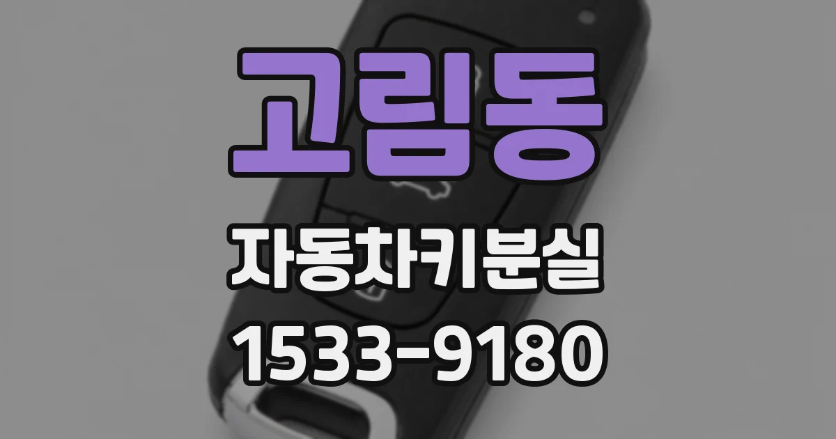 고림동 자동차키분실