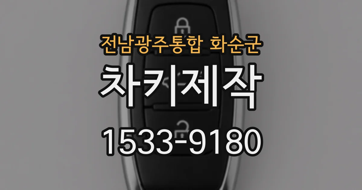 전남광주통합 화순군 차키제작