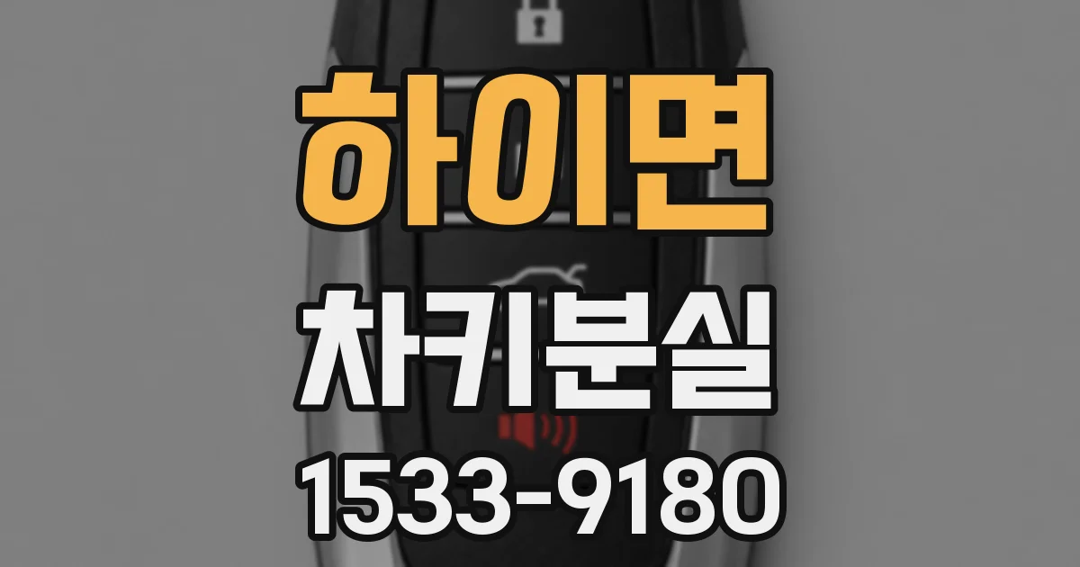 하이면 차키분실
