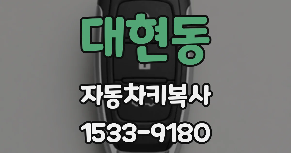 대현동 자동차키복사