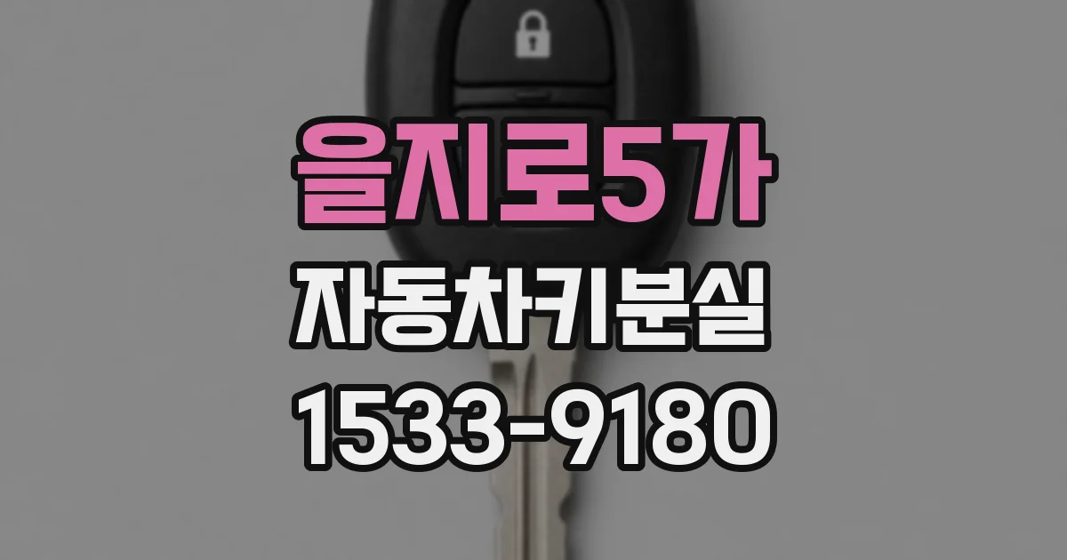 을지로5가 자동차키분실