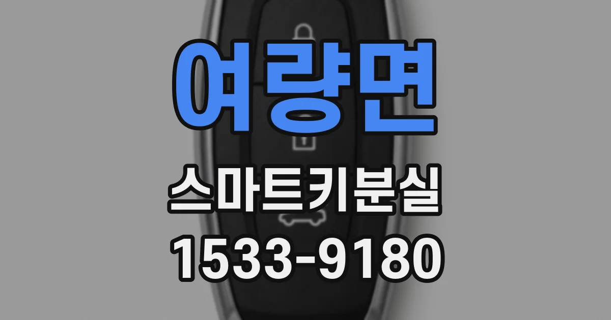 여량면 스마트키분실
