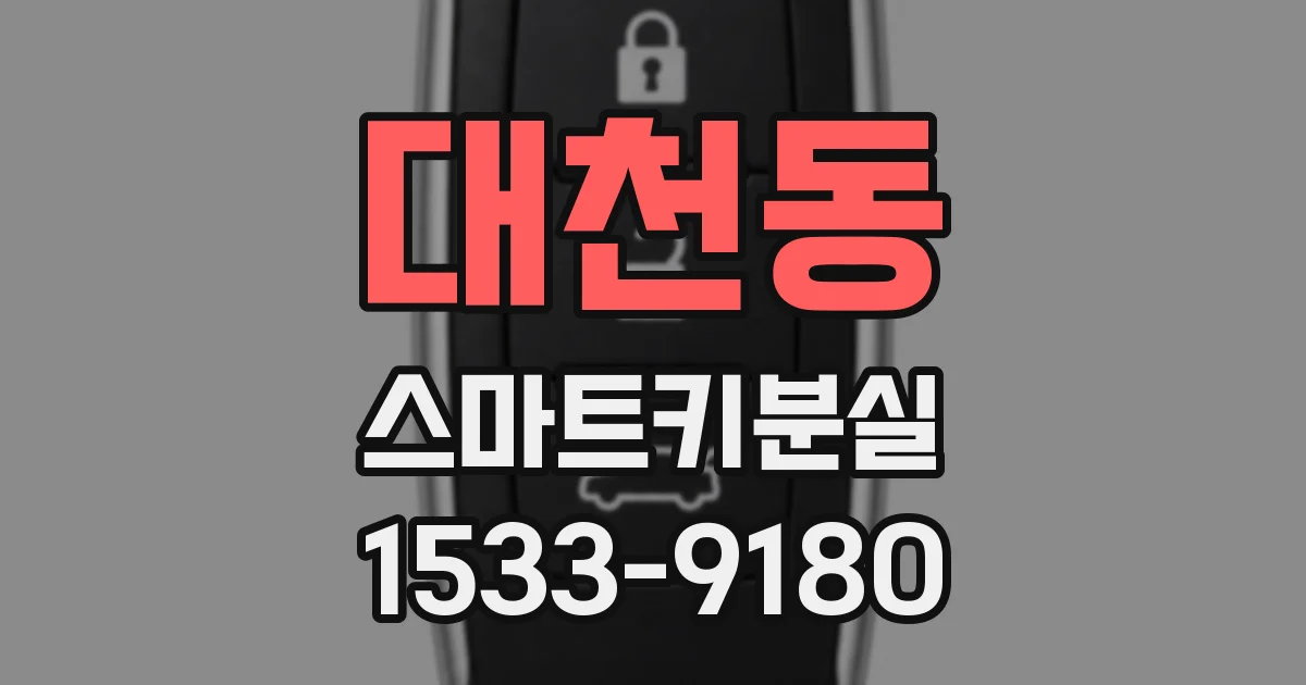 대천동 스마트키분실