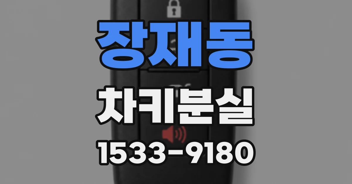 장재동 차키분실