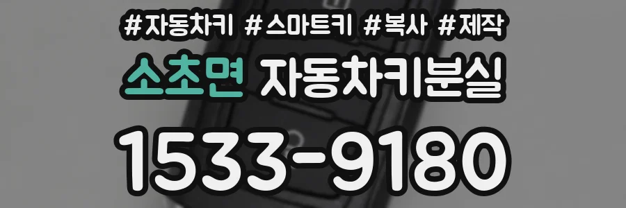 소초면 자동차키분실