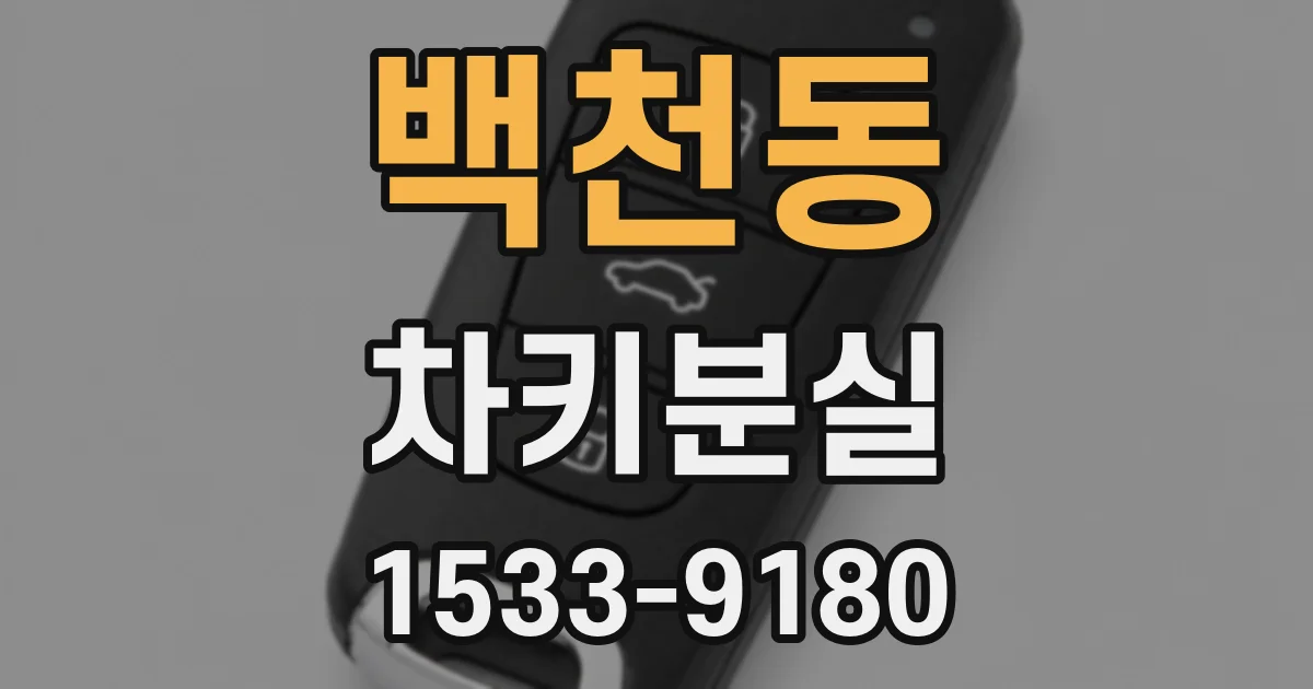 백천동 차키분실
