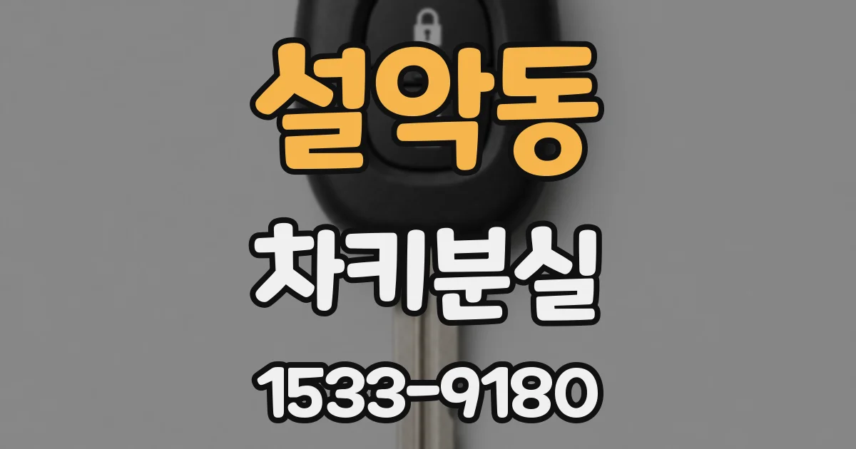 설악동 차키분실