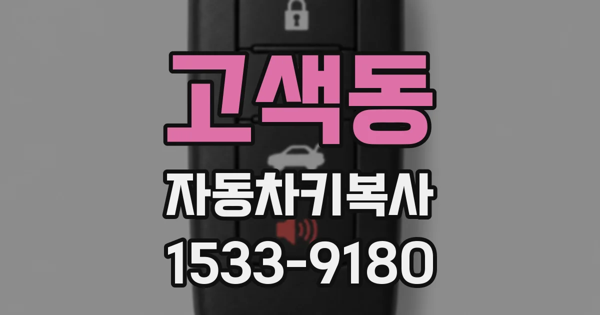 고색동 자동차키복사