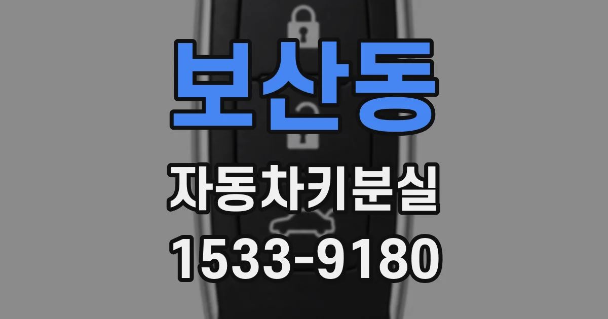 보산동 자동차키분실