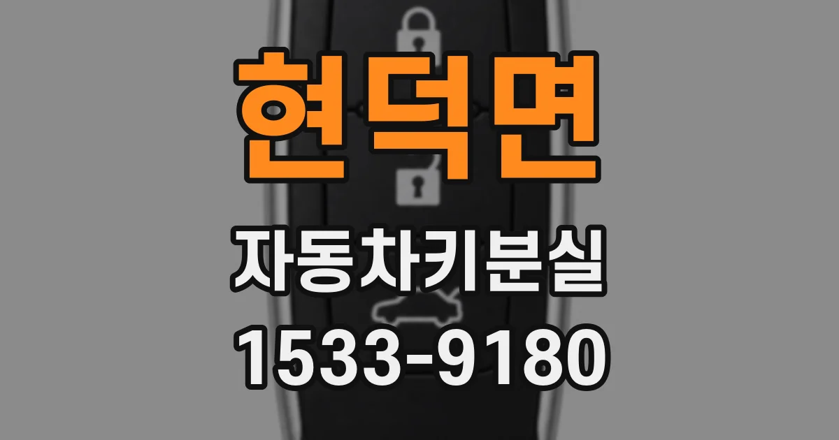 현덕면 자동차키분실