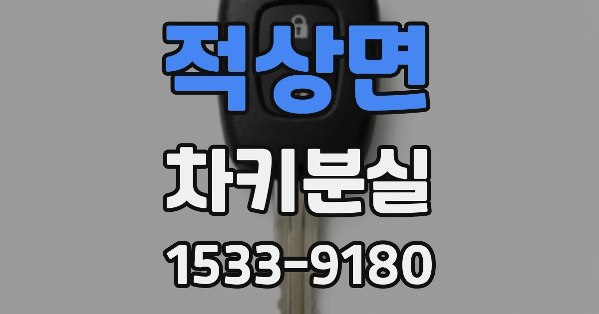 적상면 차키분실