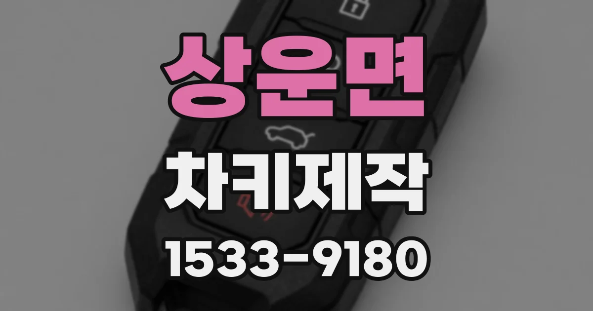 상운면 차키제작