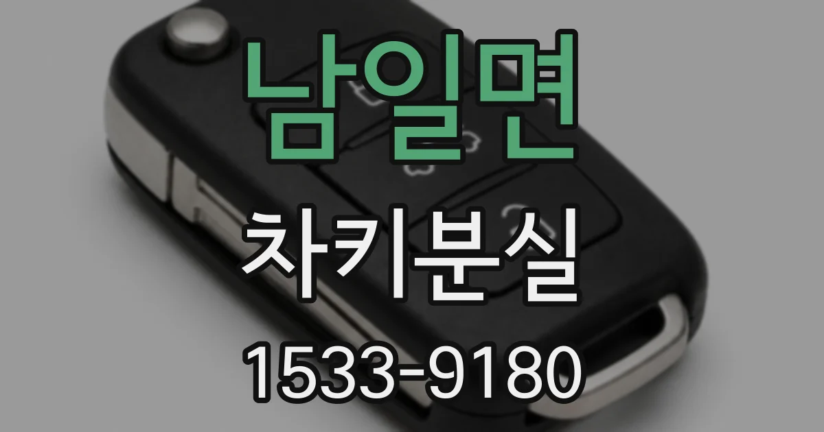 남일면 차키분실