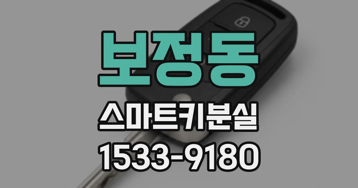보정동 스마트키분실