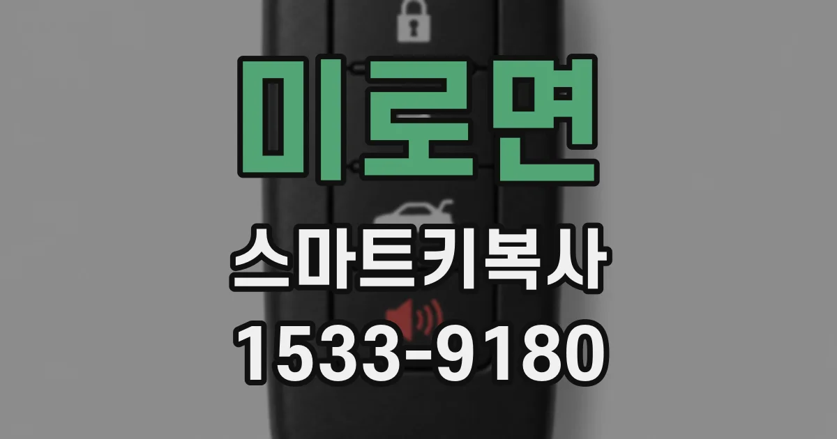 미로면 스마트키복사