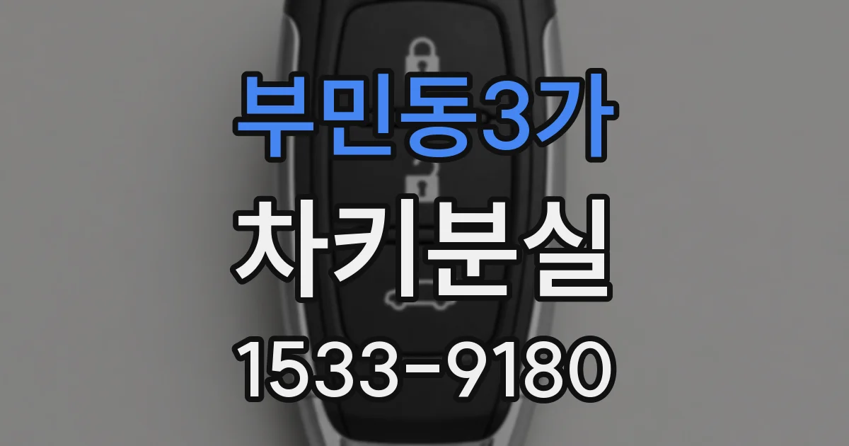 부민동3가 차키분실