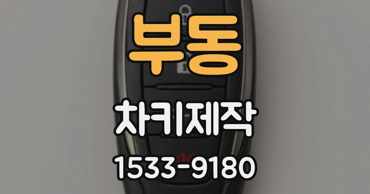 부동 차키제작