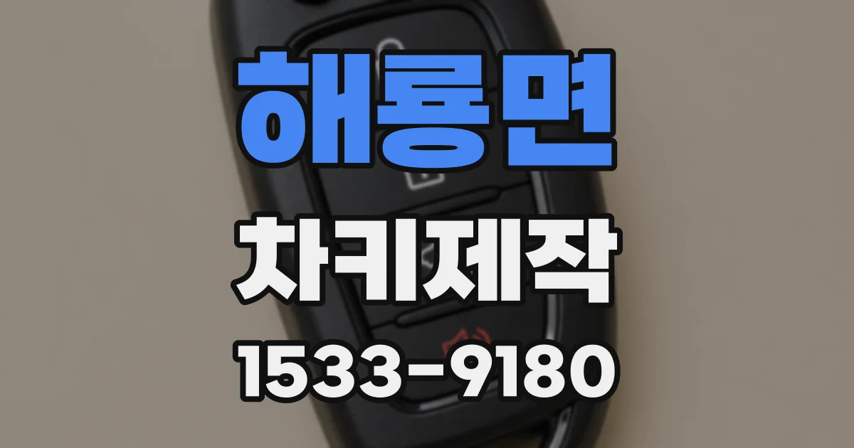 해룡면 차키제작
