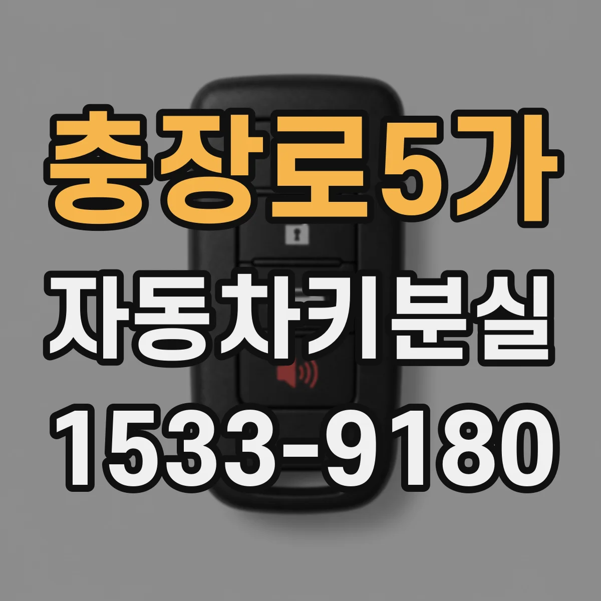 충장로5가 자동차키분실