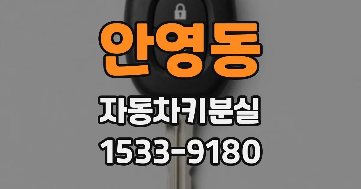 안영동 자동차키분실