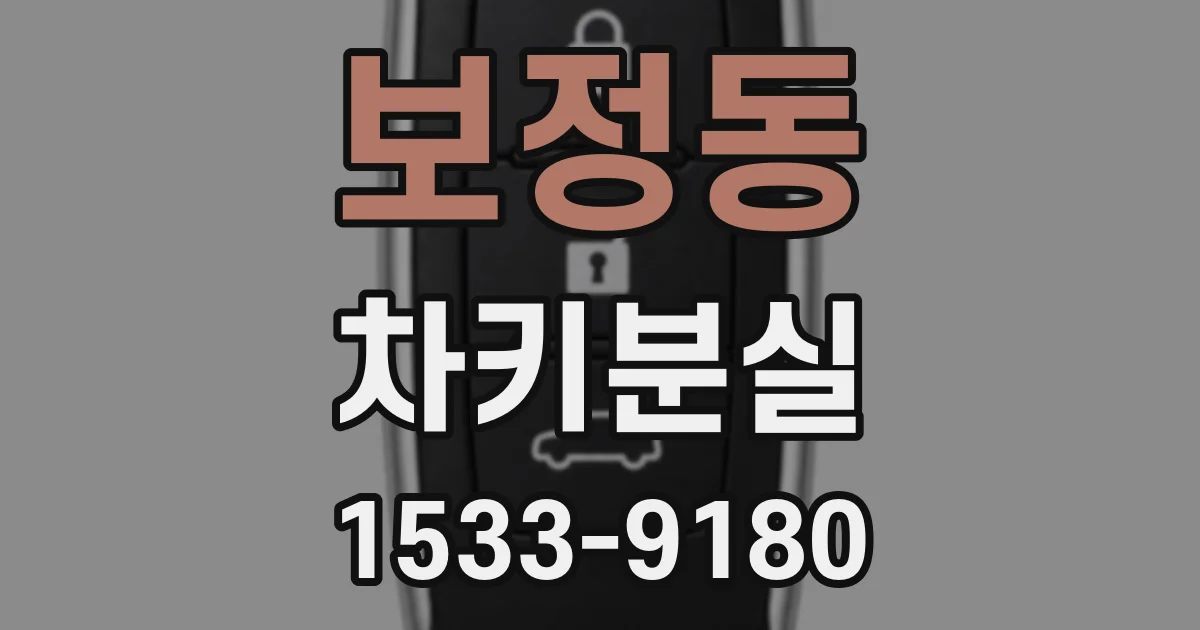 보정동 차키분실
