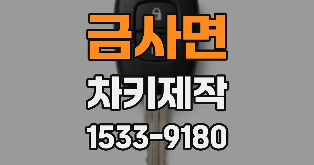 금사면 차키제작