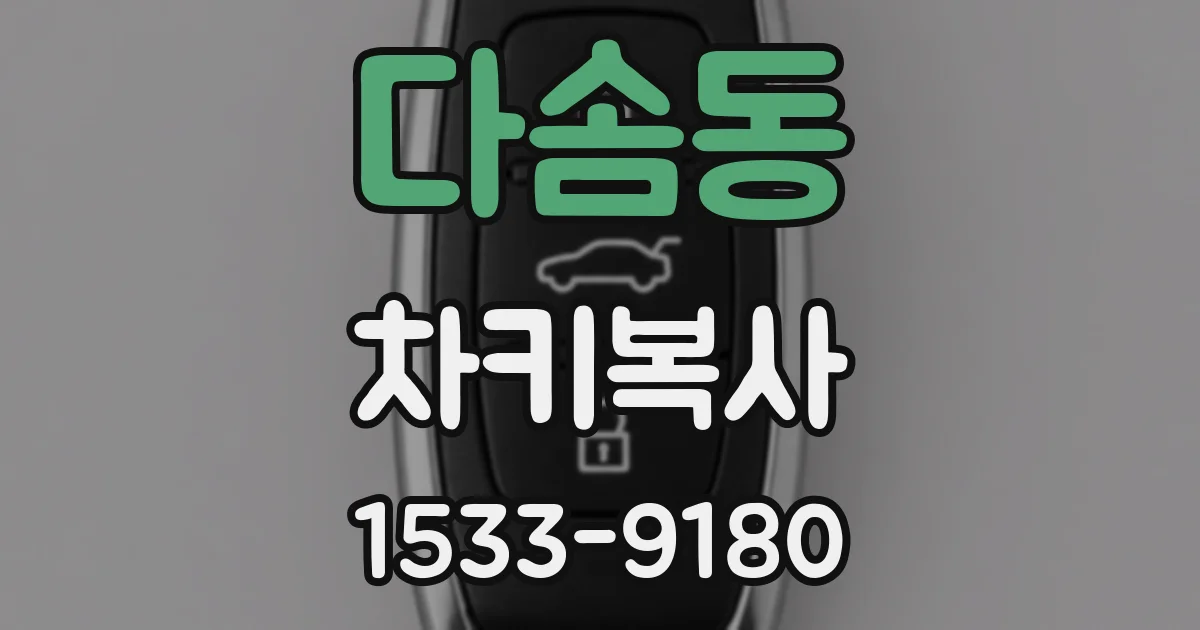 다솜동 차키복사