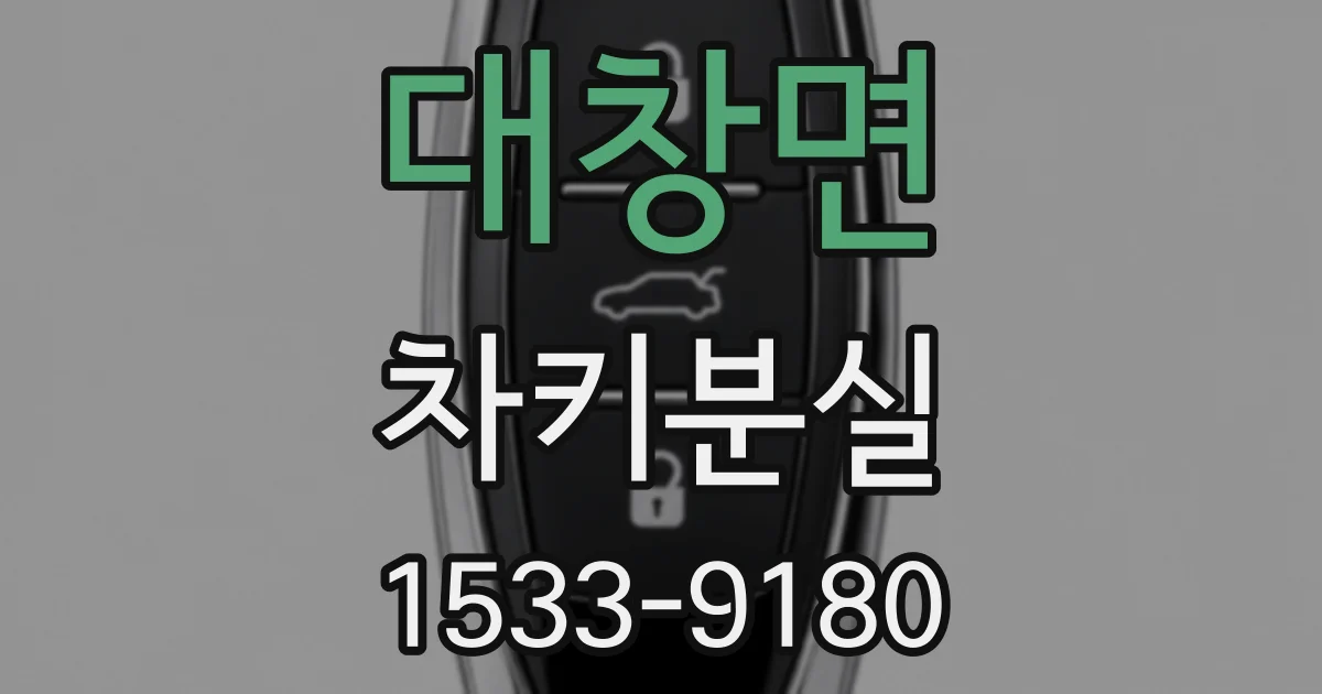 대창면 차키분실
