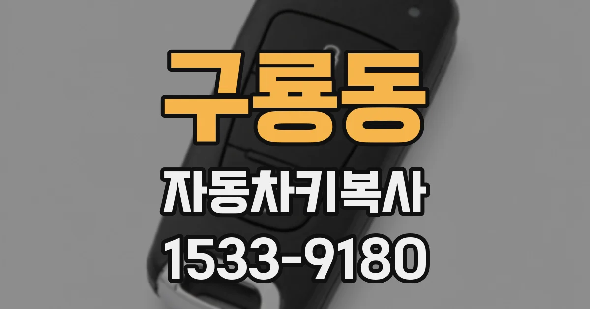 구룡동 자동차키복사