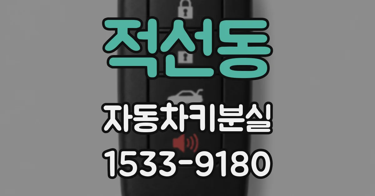 적선동 자동차키분실