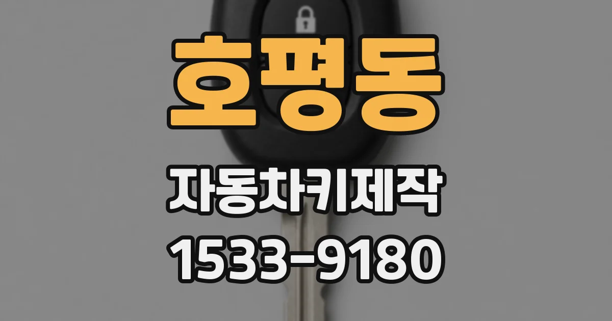 호평동 자동차키제작