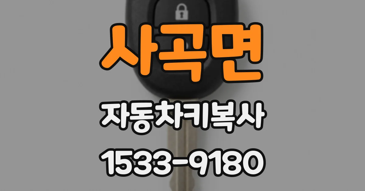 사곡면 자동차키복사
