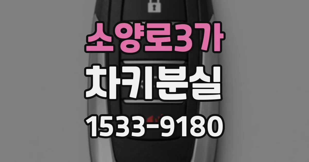 소양로3가 차키분실