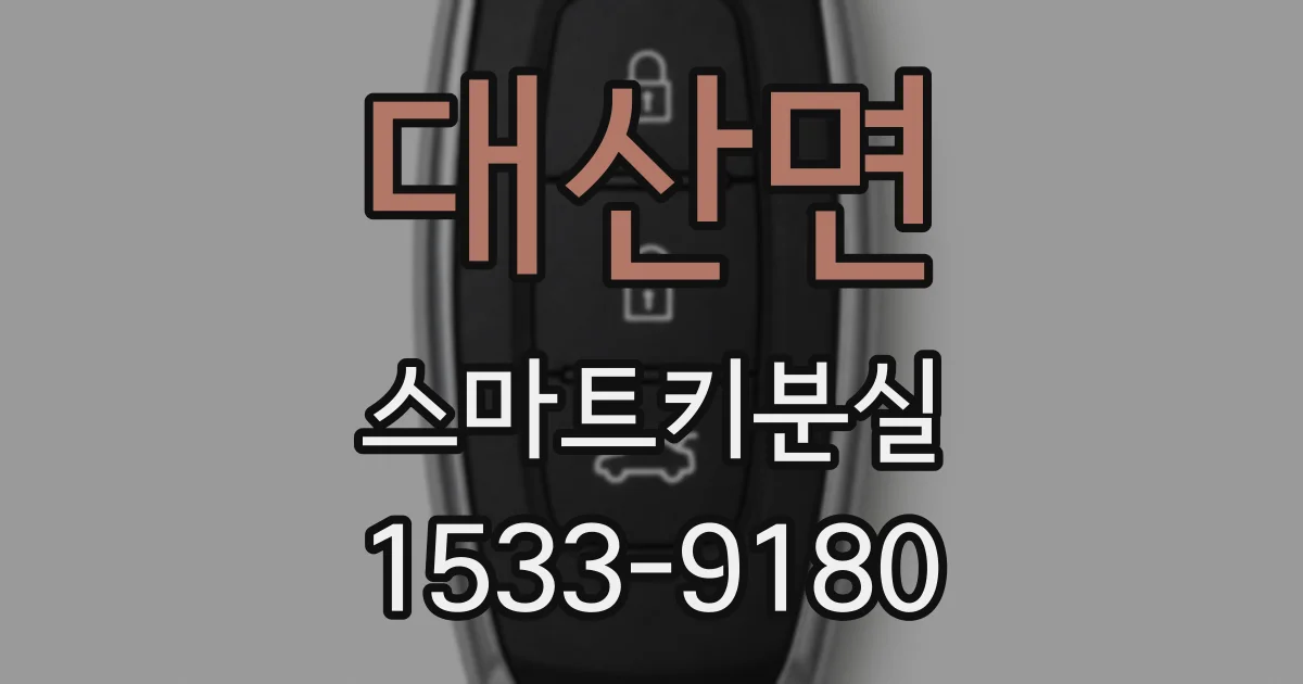 대산면 스마트키분실
