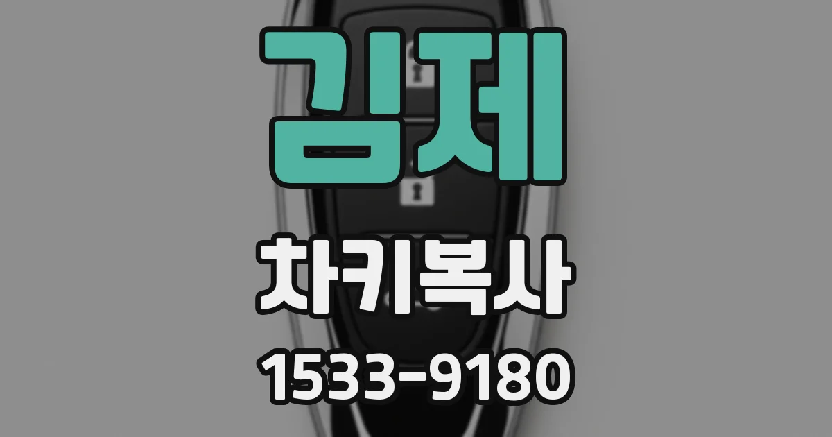 김제 차키복사
