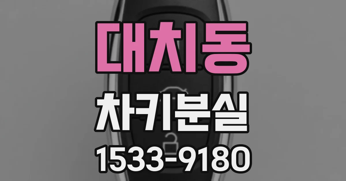 대치동 차키분실