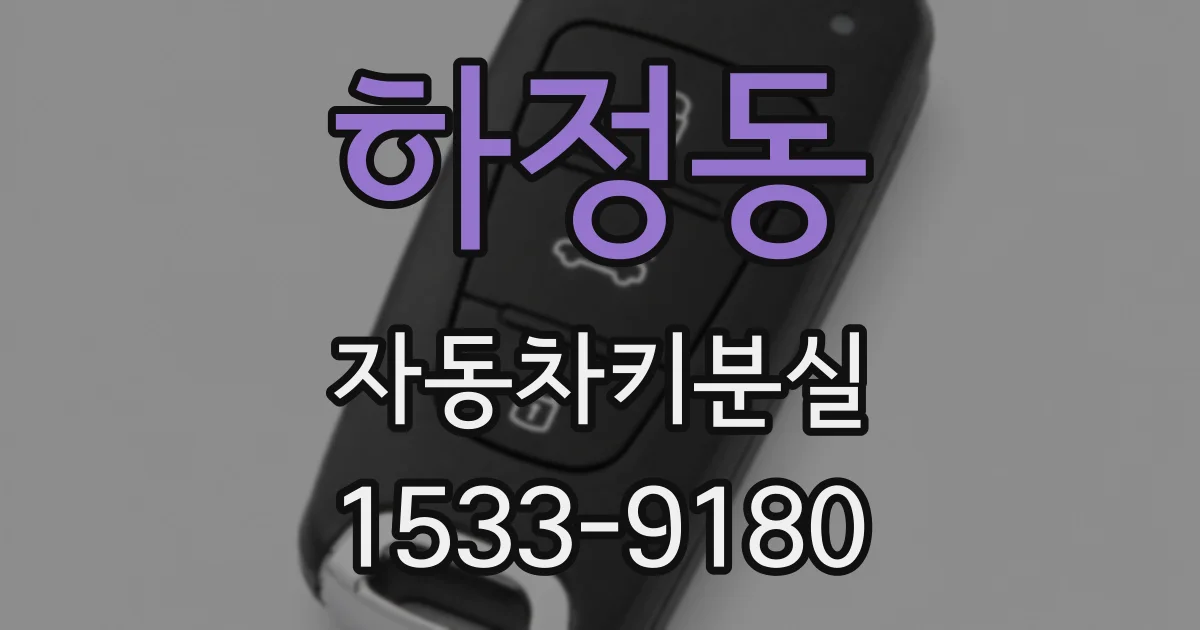 하정동 자동차키분실