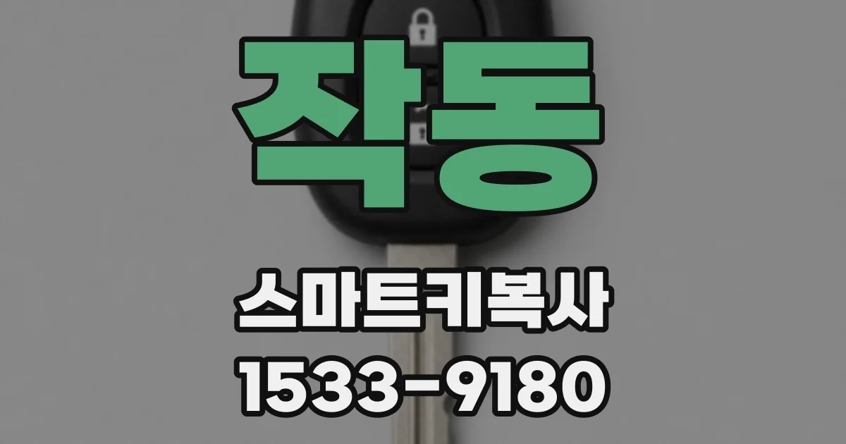 작동 스마트키복사