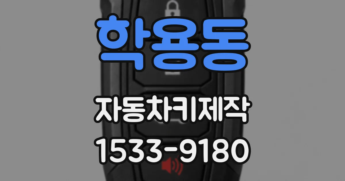 학용동 자동차키제작