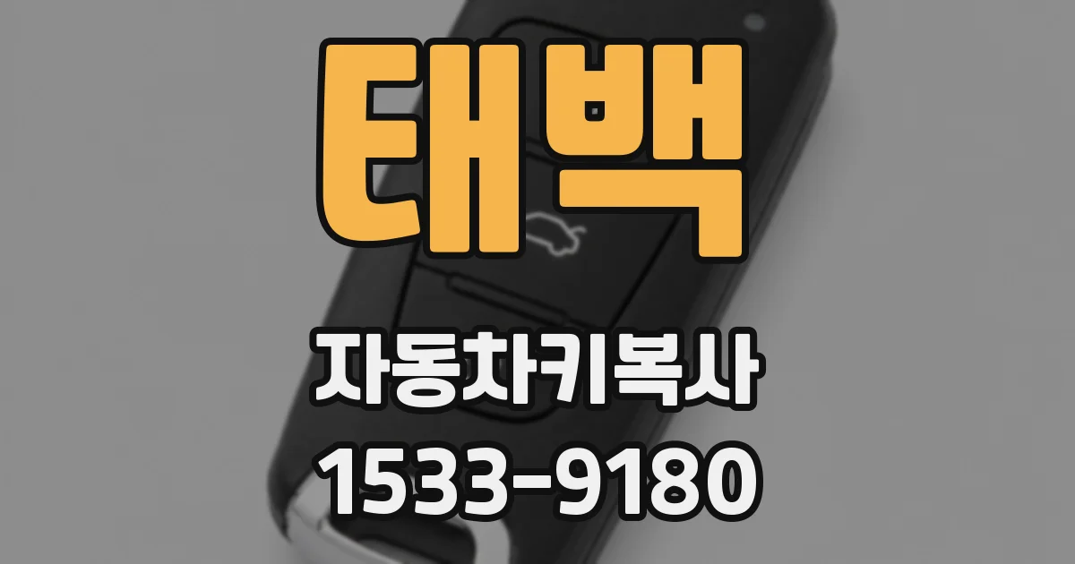 태백 자동차키복사